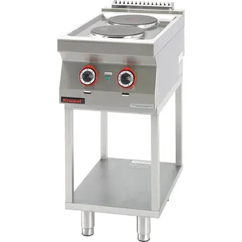 Sporák KROMET Elektrický sporák 2 kruhové plotýnky 2x2,6 kW na rámovém podstavci, 400x700x900 mm | KROMET, 700.KE-2.T