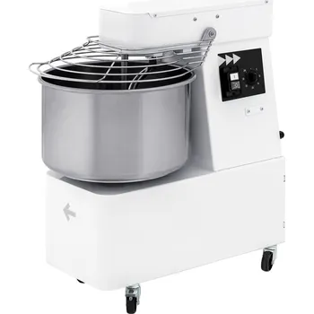 Hnětač těsta Spirálový mixér s pevnou dvourychlostní mísou, 32 l, Prismafood, 88 kg/h, 32L, 400V/1700W, 435x750x(H)810mm