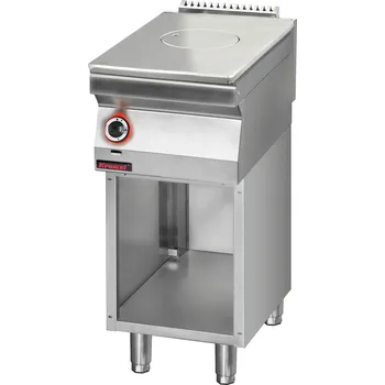 Sporák KROMET Plynový sporák s varnou deskou 400 mm na otevřeném podstavci, 400x700x900 mm | KROMET, 700.KG/I-400.S