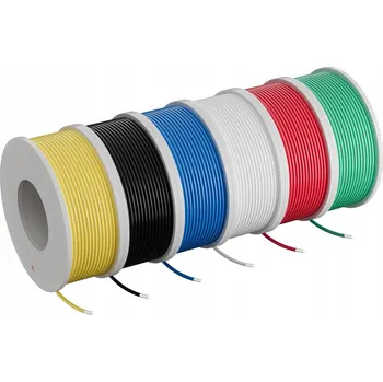 elektrický kabel Silikonový kabel 22AWG elektrický vodič 5x 10 m 5 barev DRÁT KABEL