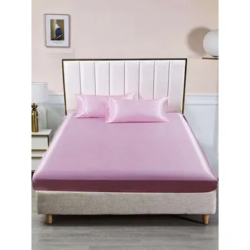 Prostěradlo Prostěradlo s gumou saténové 200x200cm Barva Růžová