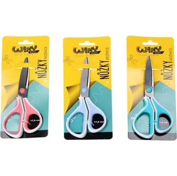 Nůžky s barevnou rukojetí 17 cm