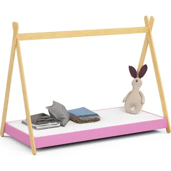 Dětská postel Akord Graciela II (růžová) (s matrací)