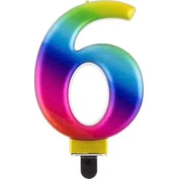 Dortová svíčka GD Svíčky dortové DUHA 6 BC Galaxy