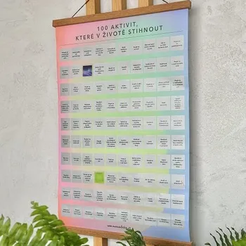 Plakát ALBI Stírací plakát - 100 aktivit, které v životě stihnout