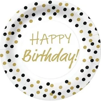 Talíř PAW talíř 23cm 10ks Birthd Confetti G-B