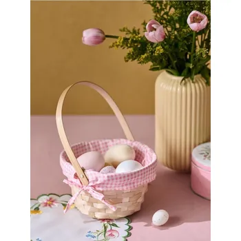 Velikonoční dekorace Sinsay - Pletený velikonoční koš - pastelová růžová - 237IJ-03X - 237IJ-03X-ONE