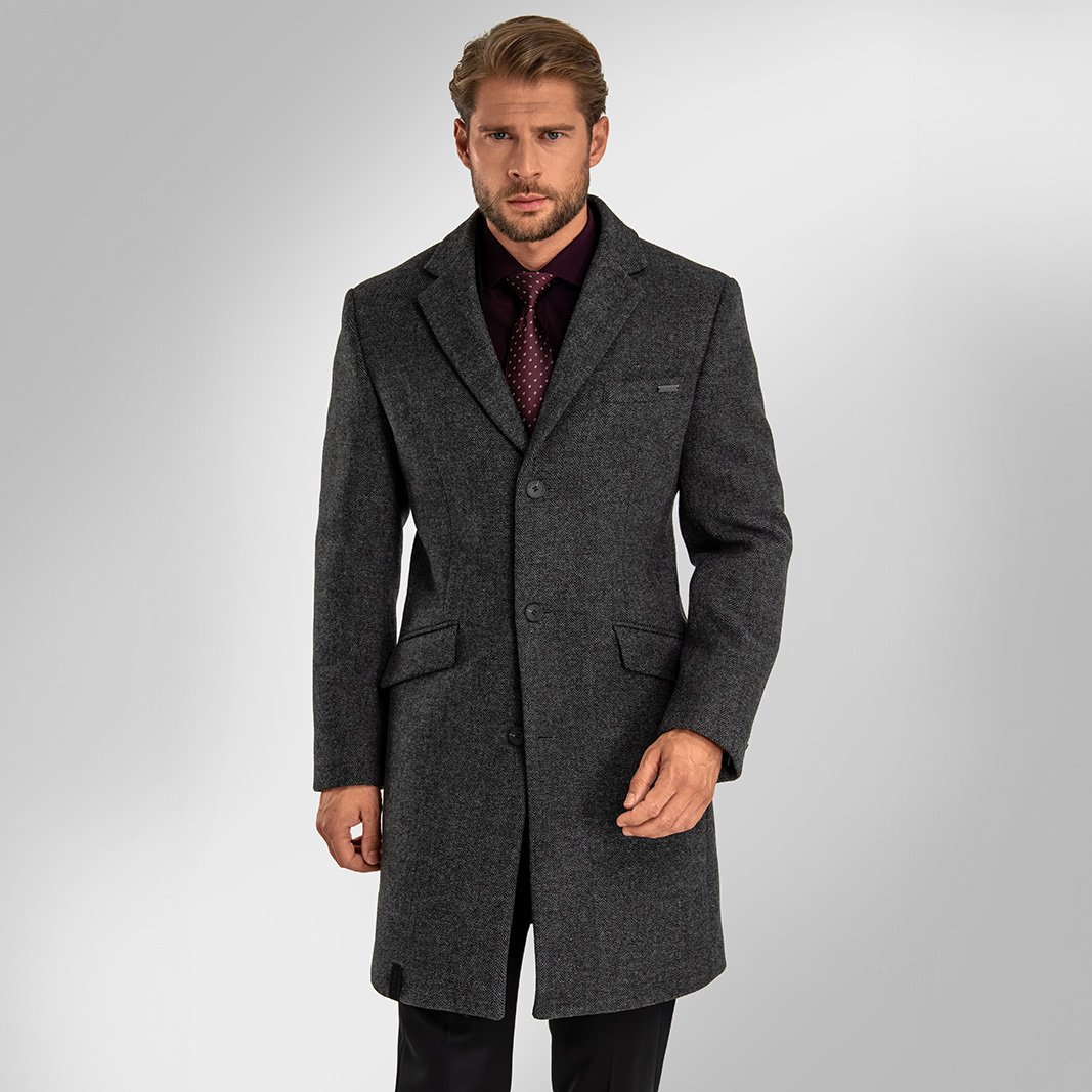 Pánský kabát BANDI, model SLIM LUCILLO Basalto
