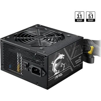 Počítačový zdroj MSI zdroj MAG A750BN PCIE5 II/ 750W/ ATX/ akt. PFC/ 5 let celková záruka/ 120mm ventilátor/ 80PLUS Bronze