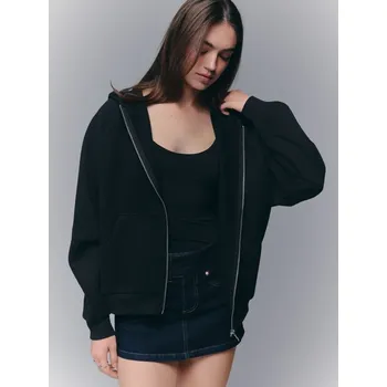 Dámská mikina Mikina na zip s kapucí - S - House - černá - 643JL-99X