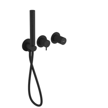 Vodovodní baterie Sapho Ultratap sprchová baterie podomítková s ruční sprchou 2 výstupy matná černá UT045TB