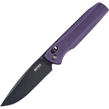 kapesní nůž SRM Knives SRM Terrier 258L-GN Black D2 Purple G10