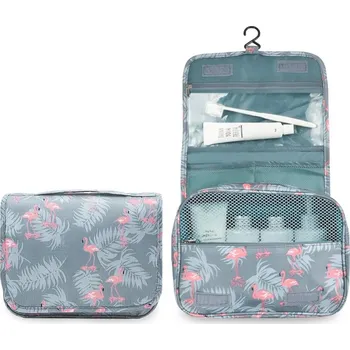 Kosmetická taška KUFRYPLUS Závěsná kosmetická taška TB2017 plameňáci