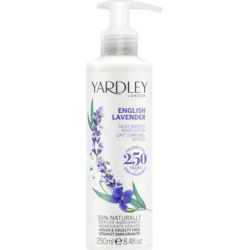 Tělové mléko Yardley Anglická levandule Tělové mléko s hydratačním účinkem, 250 ml