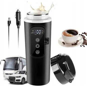 Termohrnek ELEKTRICKÝ AUTOMOBILOVÝ VYHŘÍVANÝ TERMOHRNEK PŘENOSNÝ 12V/24V 400ML