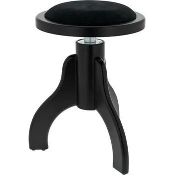 Klávesový nástroj HS Klavírní stolička s kulatým sedákem - matný palisandr