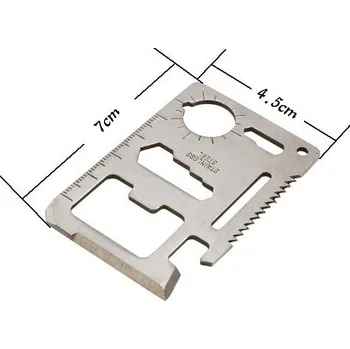 Multifunkční nůž Multifunkční karta přežití 11v1 Barva: Stříbrná - doprava zdarma od 1499 Kč