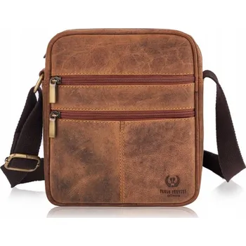 Paolo Peruzzi taška přes rameno T-74 hnědá