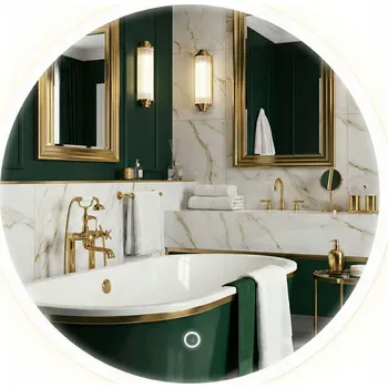 Zrcadlo Zrcadlo do koupelny s LED podsvícením kulaté 90 cm