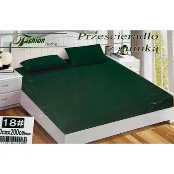 Prostěradlo Prostěradlo s gumou 90x200 bavlněný satén měkké lahvově zelené