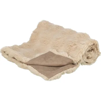 Pelíšek pro psa Deka ELLI Soft Edition 70 x 50 cm, dvouvrstvá, plyš / samet, písková