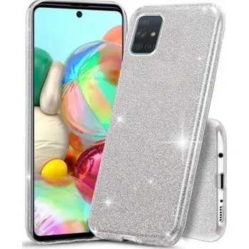 Pouzdro na mobilní telefon Zadní Kryt pro Samsung Galaxy A51 Měnící stříbrný brokát
