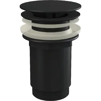 Sifon ALCADRAIN Výpust umyvadlová 5/4 celokov bez přep. černá mat A396BLACK A396BLACK