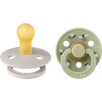 BIBS Colour Bumblebee - dudlík z přírodního kaučuku 2ks velikost 2 - Mushroom mix