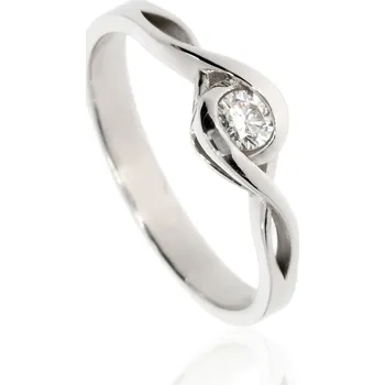 Prsten Zlatnictví Helios Zlatý něžný prsten s briliantem