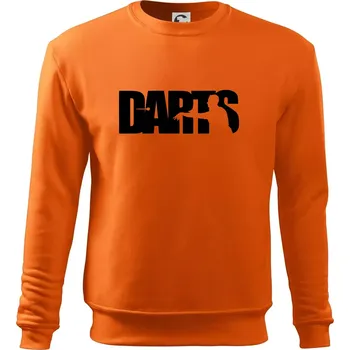 Pánská mikina Darts - nápis se šipkařem - Mikina Essential pánská - S ( Oranžová )