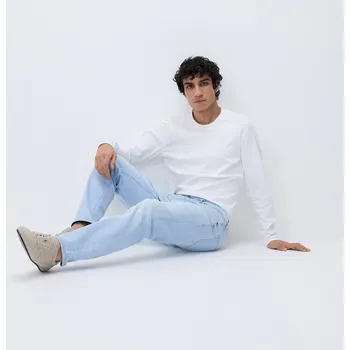 Pánské džíny Reserved - Džíny slim se sepraným efektem - modrá - WM858-05J - WM858-05J-322