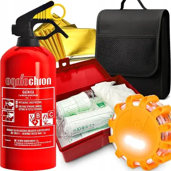 Lékárnička HASICÍ PŘÍSTROJ 1 KG LÉKÁRNIČKA PRVNÍ POMOCI DEKA NRC VÝSTRAŽNÁ FLARA TAŠKA