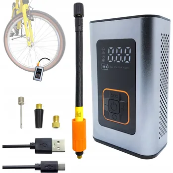 Kompresor Kompresorová elektrická pumpa automobilová 12V LCD Powerbanka 4000 mAh komplet