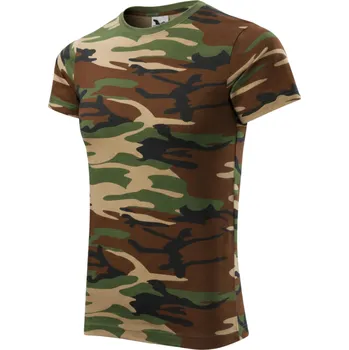 Malfini Camouflage Tričko unisex hnědé