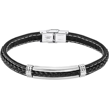 Náramek Pánský kožený náramek pletený Lotus Style | Snadné zapínání | Ověřeno 1000+ zákazníky | Náramek pro může | Pánské šperky | ROMERO chirurgická ocel, kůže