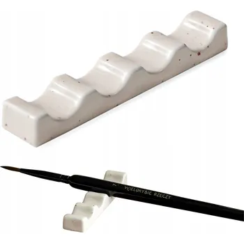 Umělecký štětec Keramický stojánek na štětce na malování Wielorybie Rzeczy béžový, 4 místa