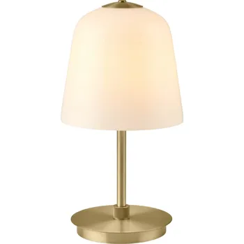 Lampička Halo Design Bílá skleněná nabíjecí stolní LED lampa Room 49 28 cm