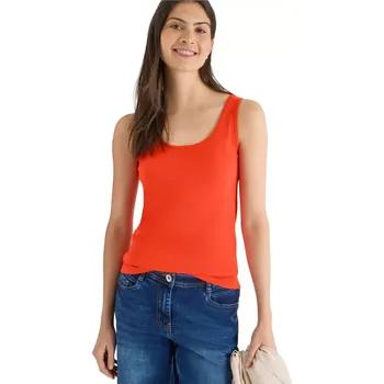 Dámské bavlněné tílko Cecil Linda 322819 cherry tomato orange velikost M
