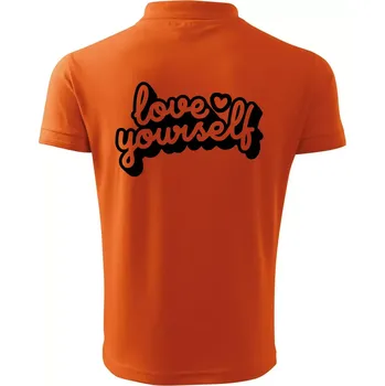 Pánská košile Love Yourself - Polokošile pánská Pique Polo 203 - M ( Oranžová )