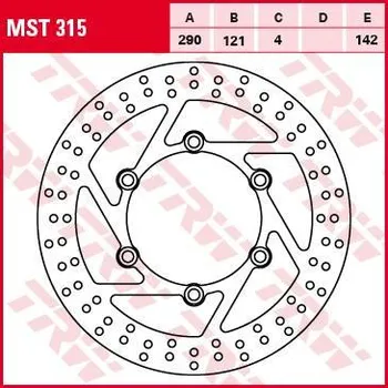 Brzdový kotouč TRW MST315 brzdový kotouč