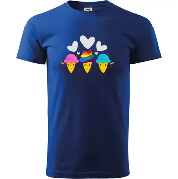 Pánské tričko LGBT zmrzliny - Triko extra velké (5-8XL) - 6XL ( Královská modrá )