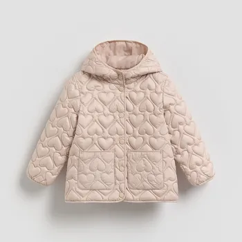 Reserved - Prošívaná bunda s kapucí - béžová - 396HR-08X - 396HR-08X-80