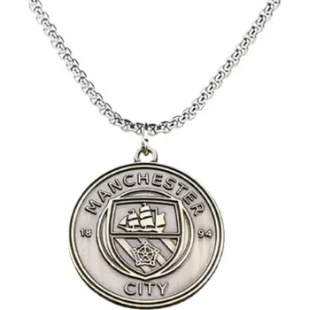 Náhrdelník Pánský náhrdelník Řetízek z chirurgické Ocel s fotbalovým znakem Manchester City