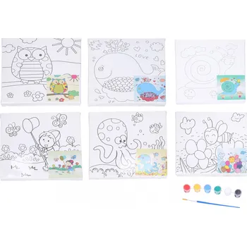 Malířské plátno Malířské plátno s předlohou 20x20 cm + barvy a štětec Mix