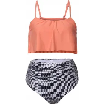 Dámské plavky Bikiny s vysokým pasem Plavky dvoudílné XL