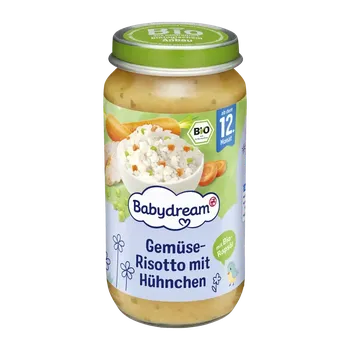 Dětská výživa Babydream BIO příkrm zeleninové rizoto s kuřecím masem 250 g