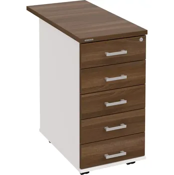 Zásuvkový kontejner Kancelářský kontejner K 35 C N 80 - OŘECH , BÍLÁ