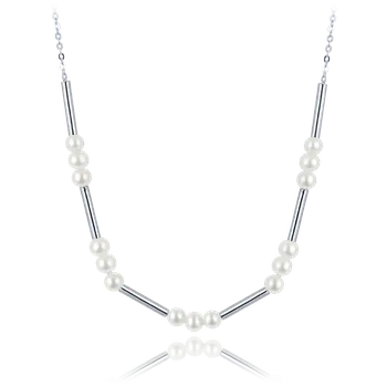 Souprava šperků Minet Stříbrný náhrdelník s přírodními perlami