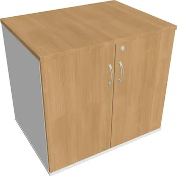 Policová skříň Skříň stolová SPZ 80 60 P (léta podél) - DUB , BÍLÁ