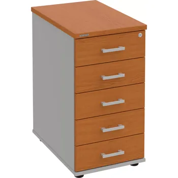 Zásuvkový kontejner Kancelářský kontejner K 35 C P - TŘEŠEŇ , ŠEDÁ